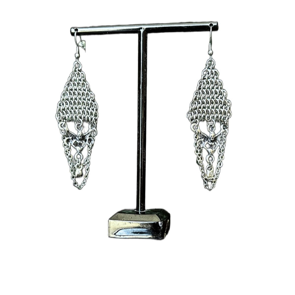 Salvia chainmaille earrings image 1