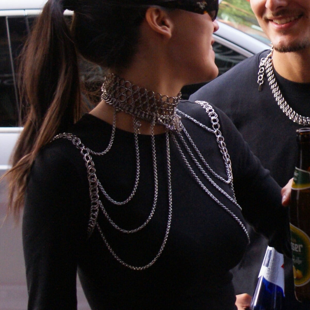 Tempera chainmaille body chain image 0
