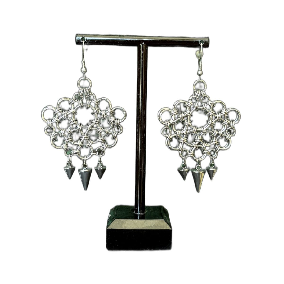 Hail chainmaille earrings image 2