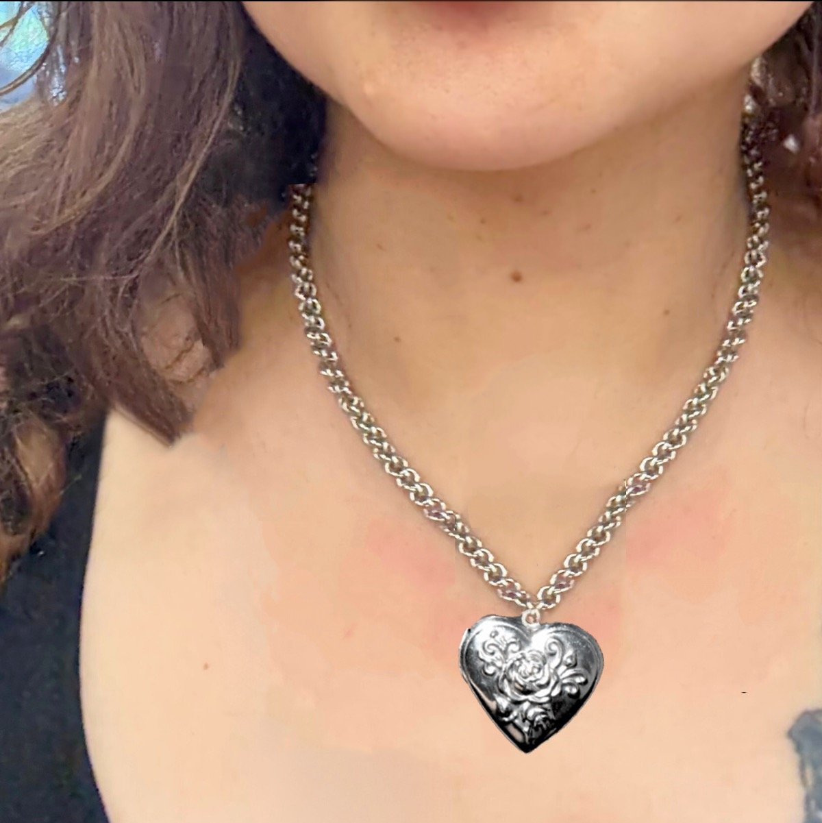 Memento mori chainmaille chain image 0