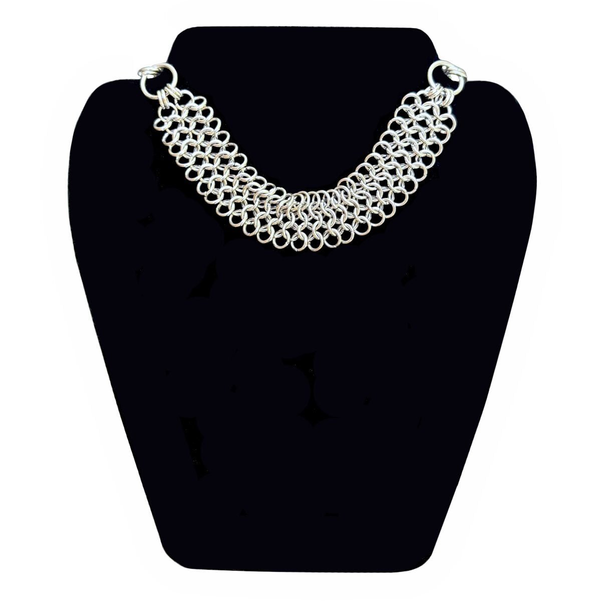 Bubble & Spark chainmaille choker image 1