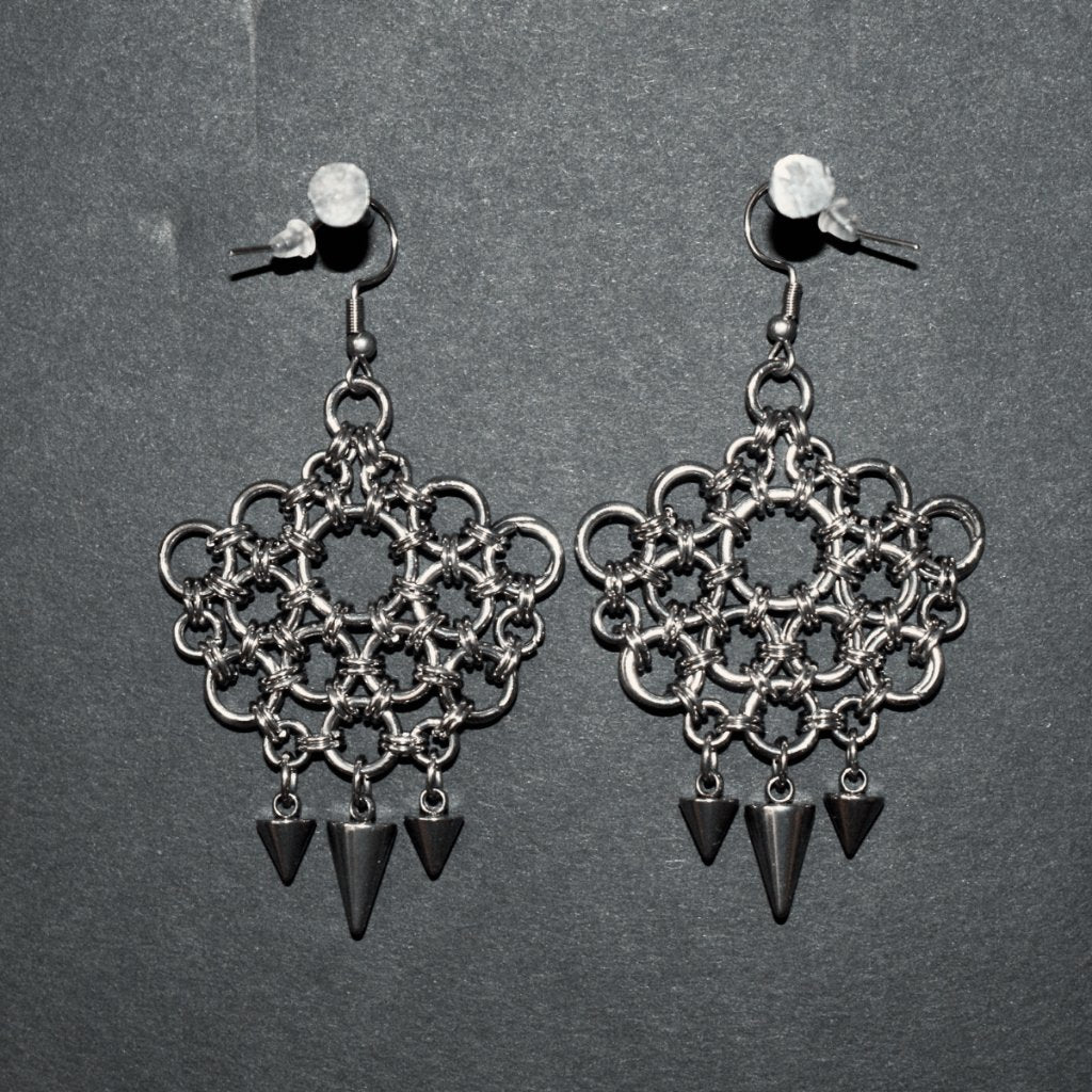 Hail chainmaille earrings image 1