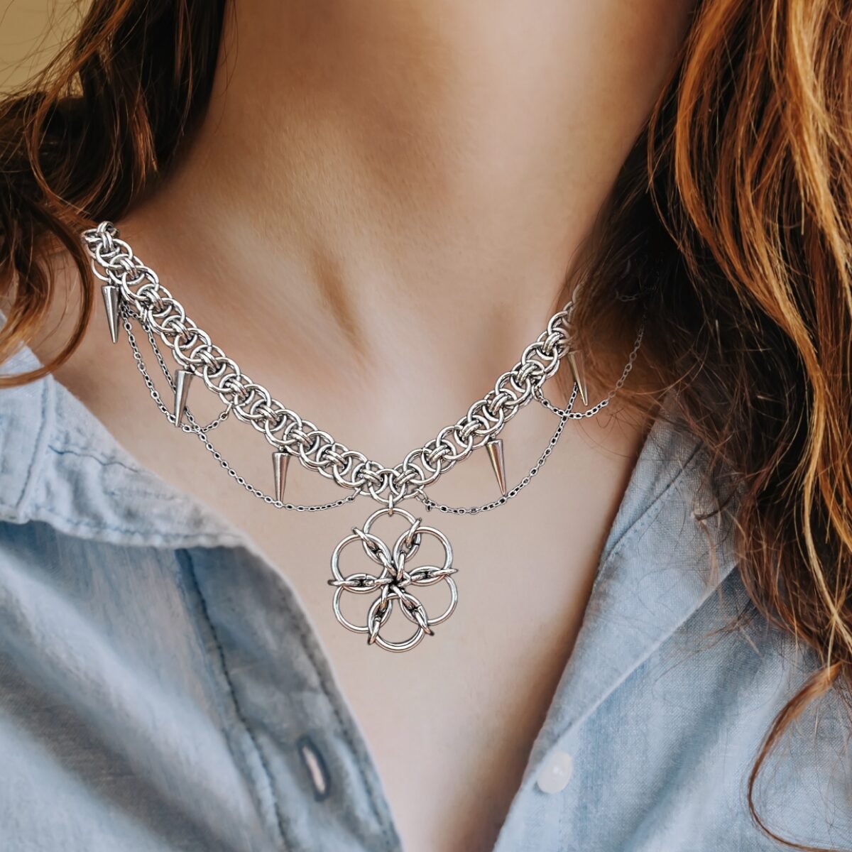 Saoirse chainmaille choker image 0