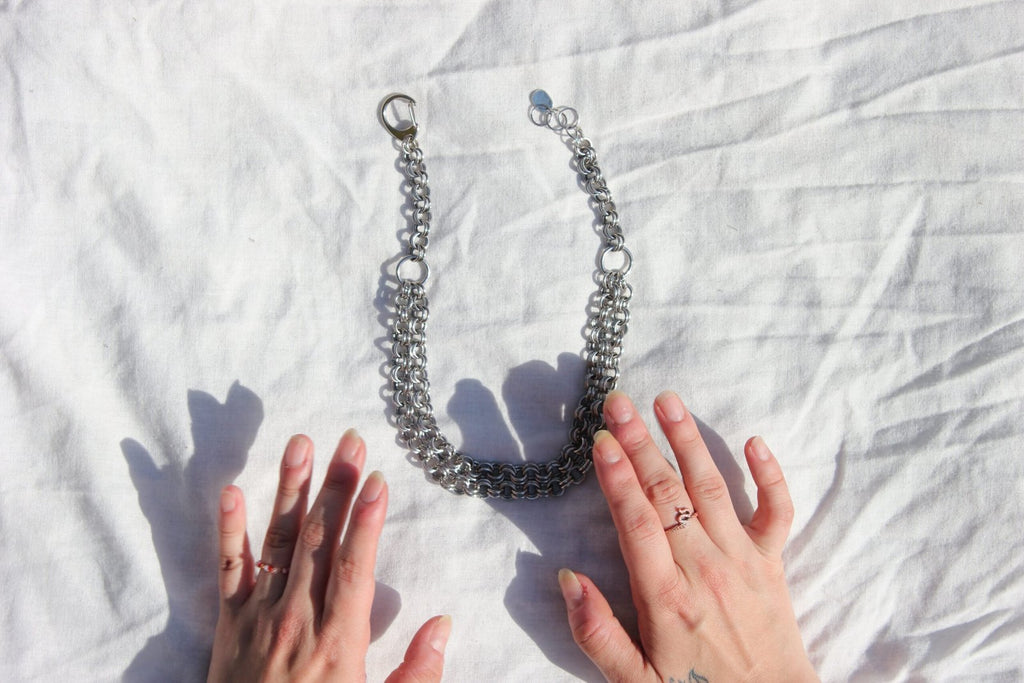 Double Down chainmaille necklace image 3
