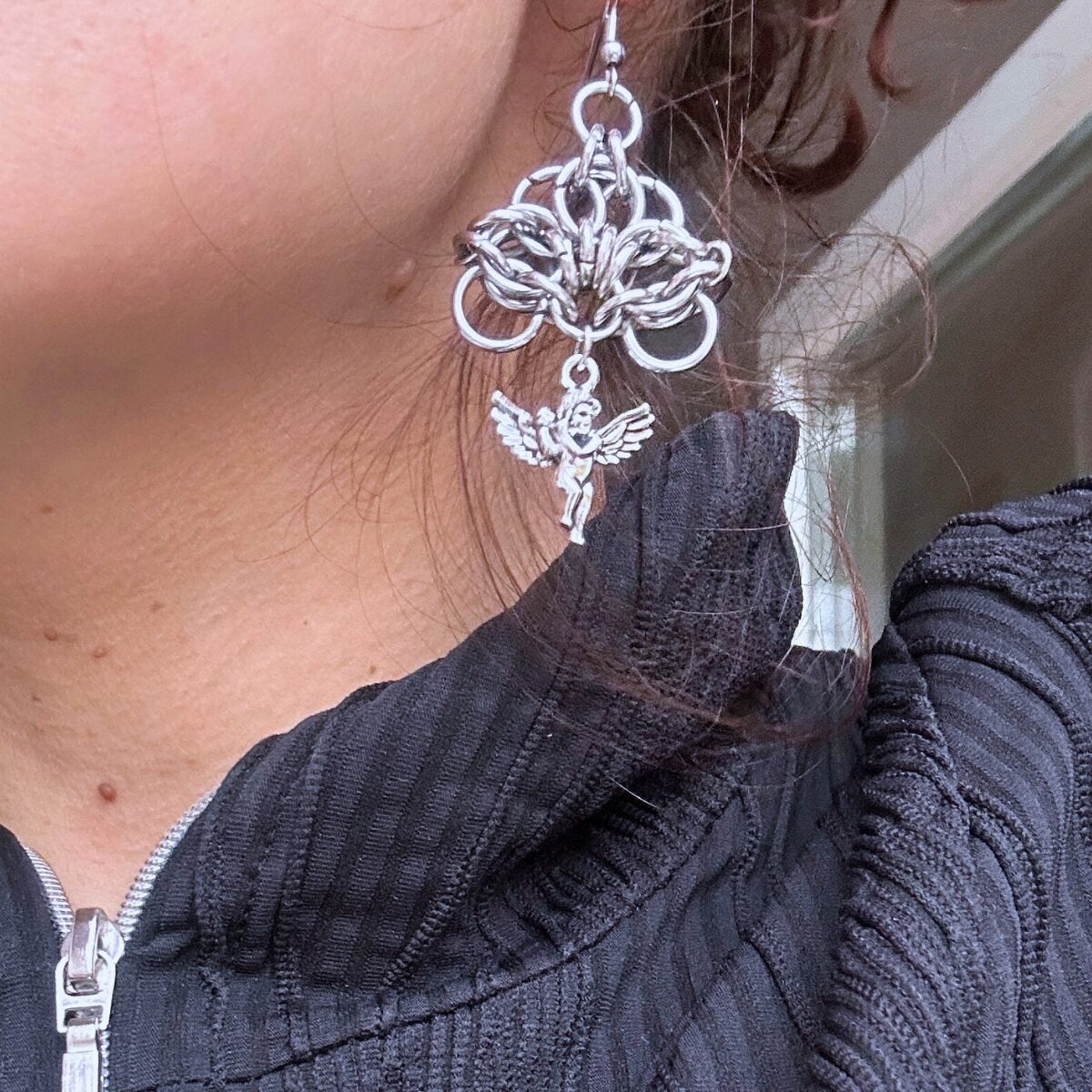 Ariel chainmaille earrings image 0