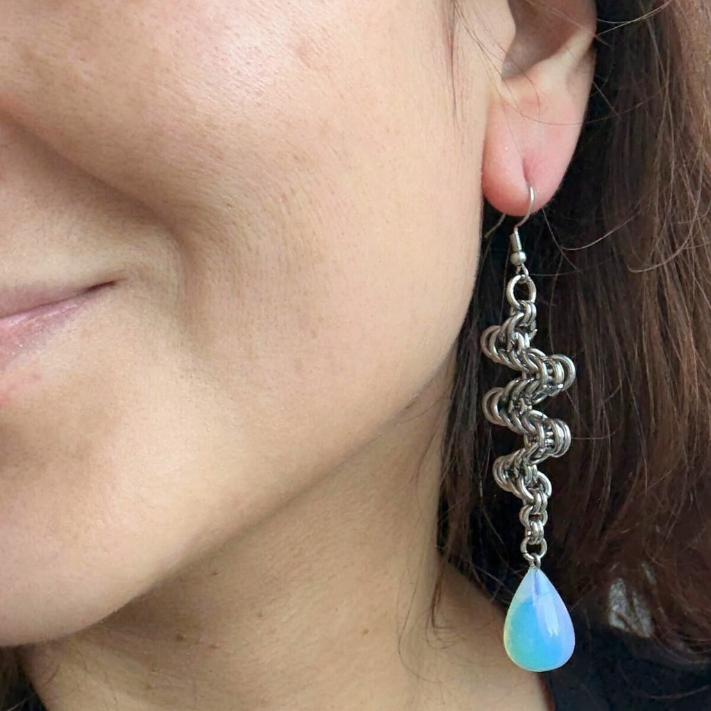 Fluss chainmaille earrings image 0