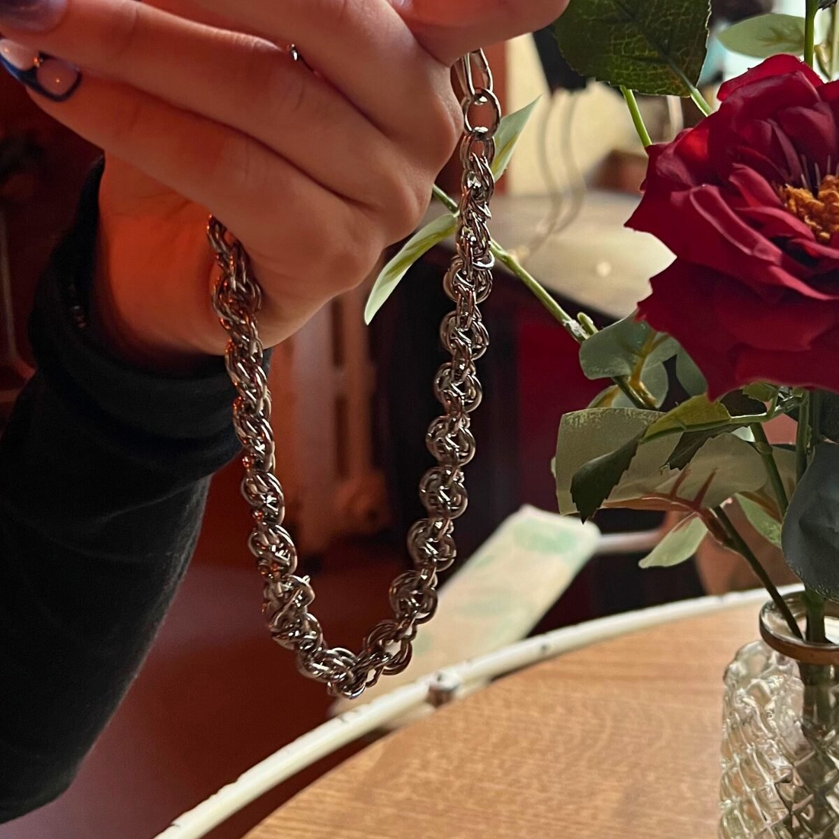 Uppsala chainmaille necklace image 2