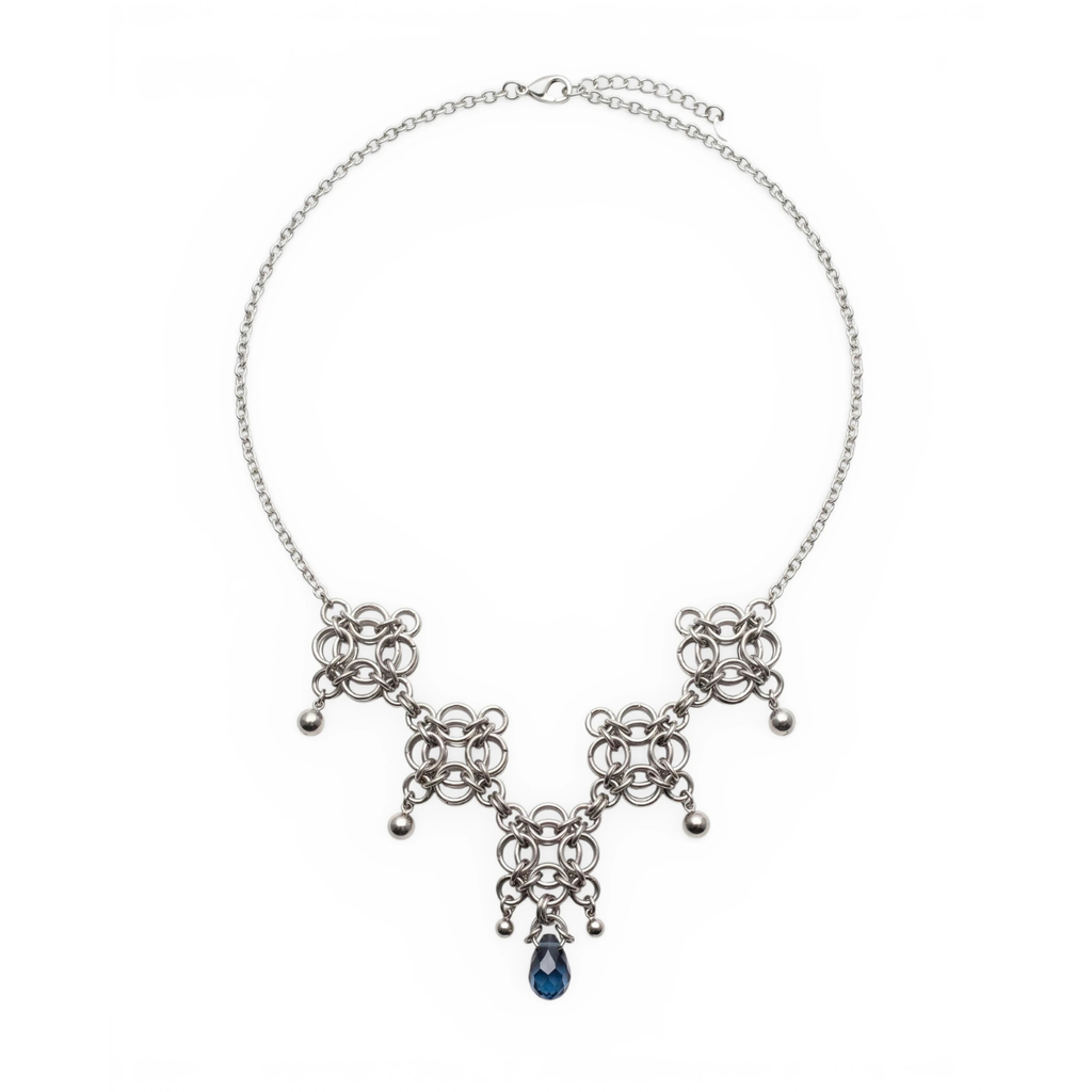 Medusa chainmaille necklace