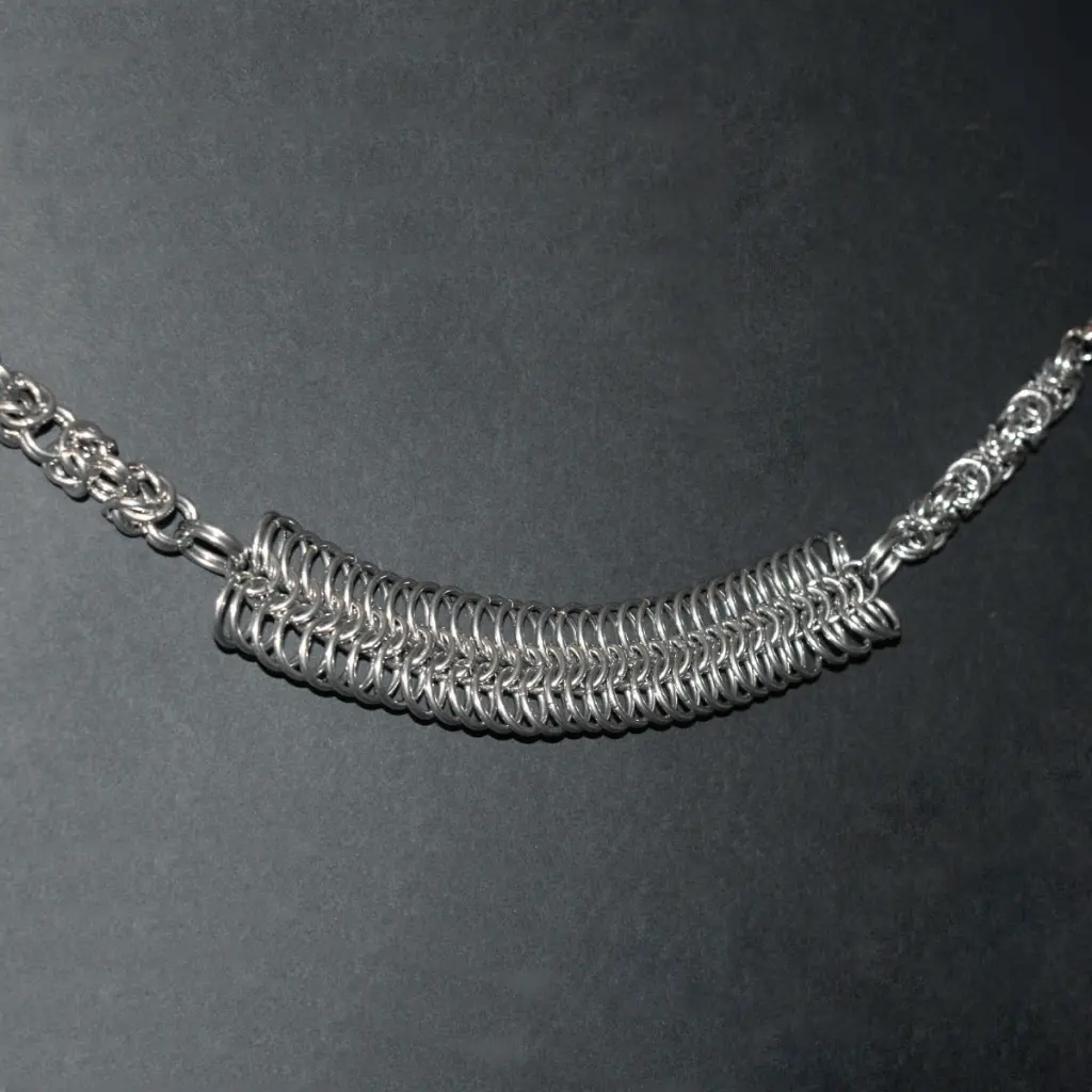 tension chainmaille necklace