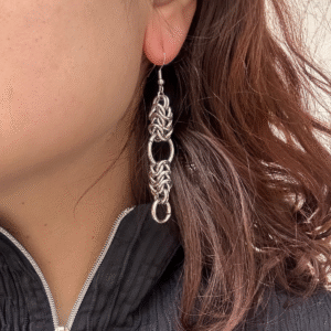 whitetail chainmaille earrings