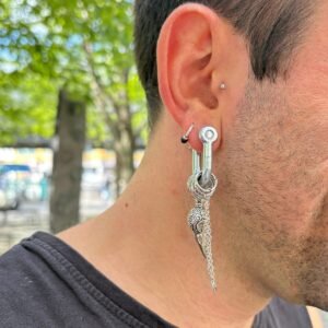 dirge chainmaille ear weight