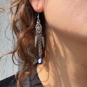 superstition chainmaille earrings
